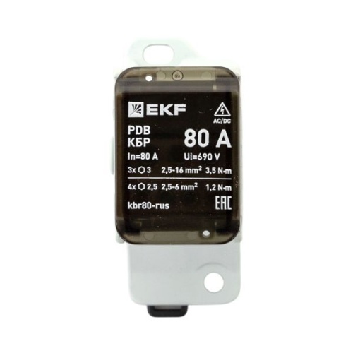 Блок распределительный клеммный КБР 80A EKF kbr80-rus фото 11