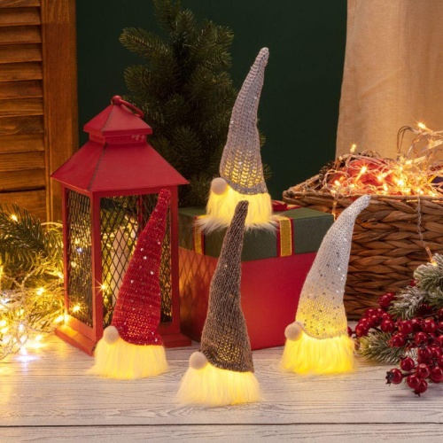 Фигура светодиодная "Гномик в новогоднем колпаке" 20см тепл. бел. 3хLR1130 (в комплекте) Neon-Night 513-017 фото 4 Фигура светодиодная "Гномик в новогоднем колпаке" 20см тепл. бел. 3хLR1130 (в комплекте) Neon-Night 513-017 фото 4