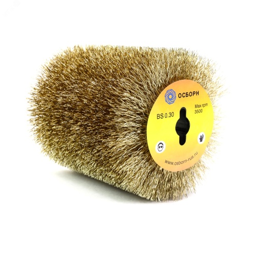 Щетка для Makita 9741, спиральная Д100x120x13, ворс гофр латунир-я сталь 0,30 по дереву (6-022) | код PLM.SB10012013BS030 | ОСБОРН