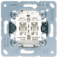 Выключатель 2-клавишный. Механизм. 10A 250V | код 505U | JUNG