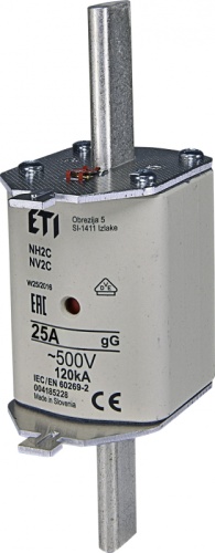 Предохранитель NH-2C/gG 25A 500V KOMBI | код 004185228 | ETI