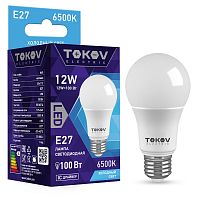 Лампа светодиодная 12Вт А60 6500К Е27 176-264В | код. TKE-A60-E27-12-6.5K | TOKOV ELECTRIC