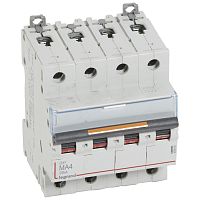 Автоматический выключатель DX³ MA - 25 кА - тип характеристики MA - 4П - 400 В~ - 4 А - 6 модулей | код 409888 |  Legrand 