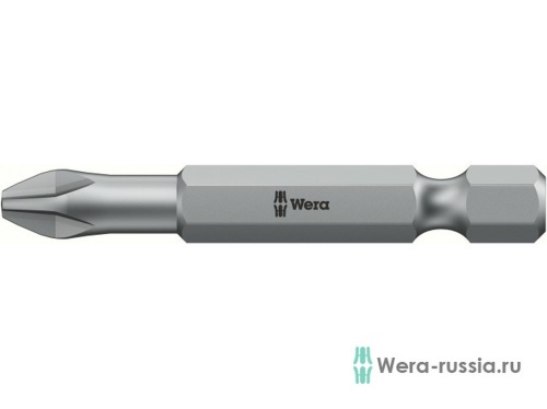 Бита торсионная 851/4 TZ PH, вязкая твердость, хвостовик 1/4' E 6.3, PH 2 x 50 мм | код WE-059810 | Wera