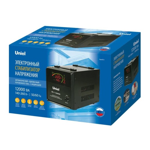 Стабилизатор напряжения RS-1 12000X 12000В.А 1ф релейный напольн. TM Uniel UL-00012861 фото 5