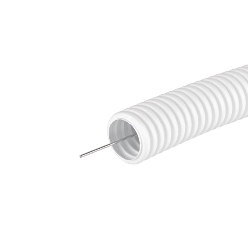 Труба ПЛЛ гибкая гофрированная не содержит галогенов 50мм ПВ-0 с протяжкой (15м) белая | код. 81850 | DKC фото 3