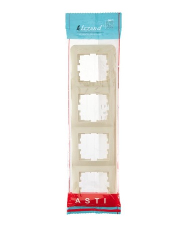 Рамка 4-м ASTI вертикал. крем. LEZARD 7081-0300-154 фото 4