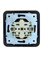 Розетка 1-м СП ASTI 16А IP20 с заземл. защ. шторки термопласт в сборе черн. бархат. LEZARD 7081-4242-124B