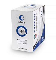 Cabeus UTP-4P-Cat.5e-SOLID-LSZH-GY Кабель витая пара UTP (U/UTP), категория 5e, 4 пары (24 AWG), одножильный, серый, LSZH, нг(А)-HF, (305 м), системная гарантия 25 лет. | код 9776c | Cabeus