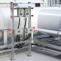 Комплект монтажных профилей на раму для крепления 2 оболочек одного типоразмера с видом защиты Ex d, горячеоцинкованный, длина 800мм | код EX-D2FPR08U | DKC