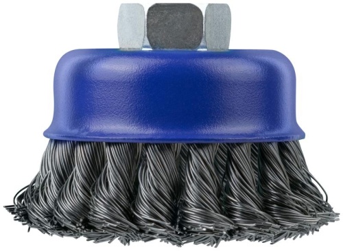 Щетка для УШМ, М14, Чашка, крученая витая проволока 0,5 мм, 75 мм, блистер, Profi | код 82-898 | FIT фото 2 Щетка для УШМ, М14, Чашка, крученая витая проволока 0,5 мм, 75 мм, блистер, Profi | код 82-898 | FIT фото 2