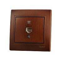 MIRA Розетка телефонная евро сосна | код 701-0801-137 | Lezard