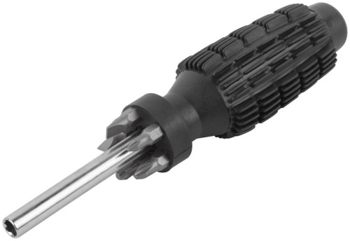 Отвертка 5 CrV бит, черная усиленная ручка с антискользящей накладкой | код 56245 | FIT фото 2 Отвертка 5 CrV бит, черная усиленная ручка с антискользящей накладкой | код 56245 | FIT фото 2