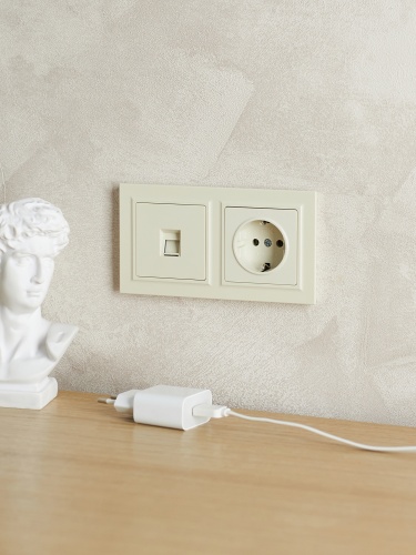 BRITE Рамка 2-местная РУ-2-БрКр бежевый | код BR-M22-K10 | IEK фото 3