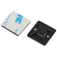 Площадка самоклеящаяся под хомуты 30х30 мм чёрная 50 штук NO-225-304 | код Б0066731 | ЭРА