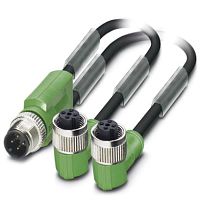 Кабель для датчика / исполнительного элемента SAC-3P-M12Y/2X3,0-PUR/M12FR B | код 1669026 | PHOENIX CONTACT