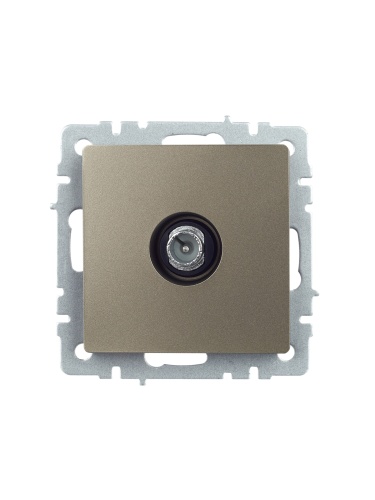 BRITE Розетка TV проходная РТВ10-0-БрШ шампань | код BR-A10-P-K37 | IEK фото 3