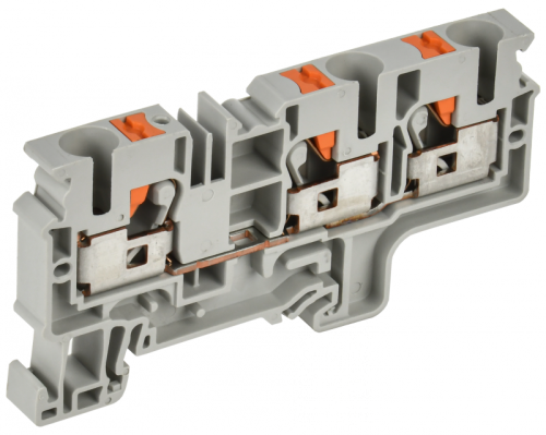 Колодка клеммная CP-MC 3 вывода 10мм2 серая IEK | код YCT22-00-3-K03-010 | IEK