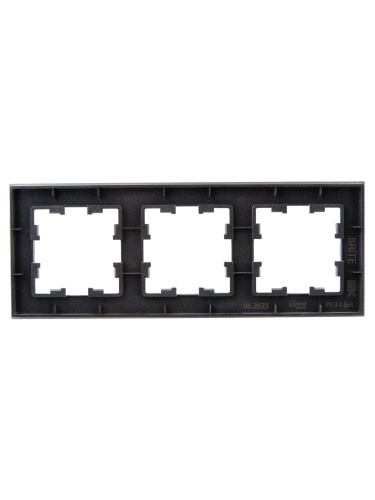 Рамка 3-м BRITE РУ-3-1-БрА металл алюм. | код. BR-M32-M-K47 | IEK фото 4