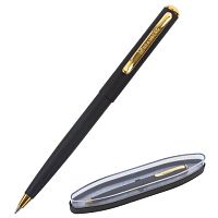 Ручка подарочная шариковая BRAUBERG Maestro , СИНЯЯ, корпус черный с золотистым, линия письма 0,5 мм | код 143470 | BRAUBERG