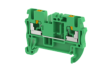 Клемма проходная PUSH-IN 2,5 мм2, на 2 подключения, зеленая PQ2.5-GREEN | код 3102010003 | Elmex