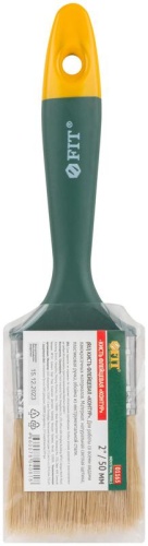 Кисть флейцевая "Контур" натур. светлая щетина пластиковая ручка 2дюйм (50мм) FIT 01165 фото 3