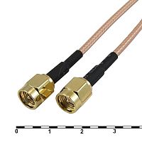 Разъём высокочастотный RUICHI SMA-P/SMA-P-RG316-30CM, длина 30 см | код 82599 | Ruichi