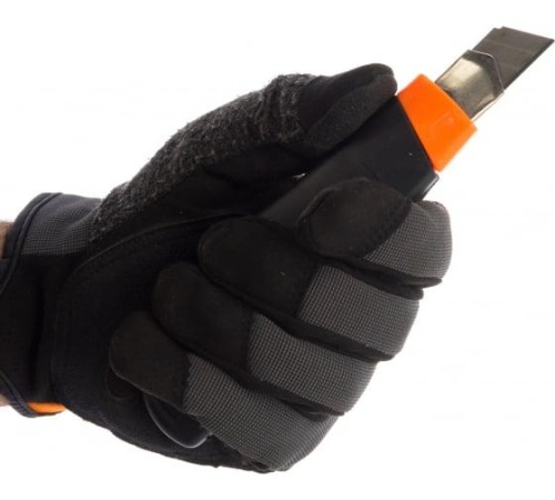 Нож с выдвижным лезвием 18 мм, двухкомпонентный корпус, винтовой фиксатор, | код 73/10/10/3 | Вихрь фото 4