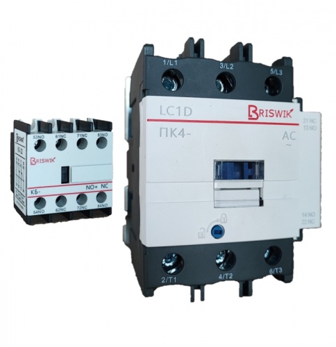 Контактор Briswik ПК4-09524240LC1D 95А 240V/AC 2НО/4НЗ | код LC1D09524U7.BR | Briswik