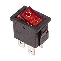 Выключатель клавишный 250В 6А (4с) ON-OFF красн. с подсветкой Mini (RWB-20; SC-768) | Код. 36-2190 | Rexant
