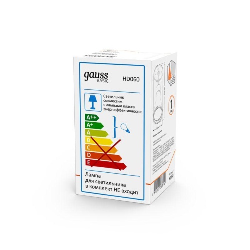 Светильник Basic накладной под лампу GU10 бел. GAUSS HD060 фото 5