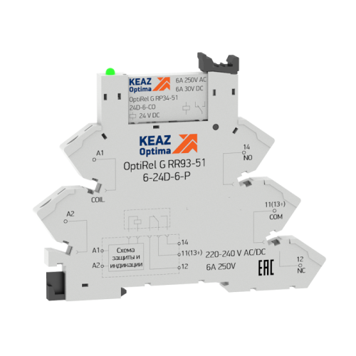 Релейный модуль 6 А OptiRel G RM38-61-48U-6-P-CO | код 280993 | КЭАЗ