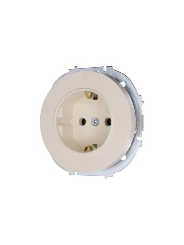 Розетка 1-м OSEN IP20 16А с заземл. ПБТ механизм сл. кость LEZARD 743-9088-122B фото 2