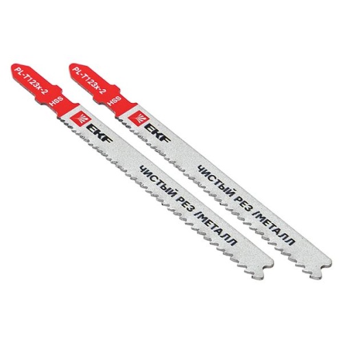 Пилка для электролобзика T123X (чистовой рез листового металла и Al)(HSS) (уп.2шт) Professional | код pl-t123x-2 | EKF фото 2