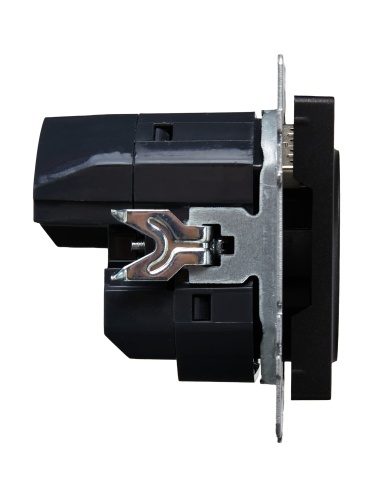 Розетка BRITE РЮш11-1-БрЧ 16А с USB A+C 18Вт с заземл. защ. шторки черн. | код. BR-R14-16-U22-018-K02 | IEK фото 3 Розетка BRITE РЮш11-1-БрЧ 16А с USB A+C 18Вт с заземл. защ. шторки черн. | код. BR-R14-16-U22-018-K02 | IEK фото 3