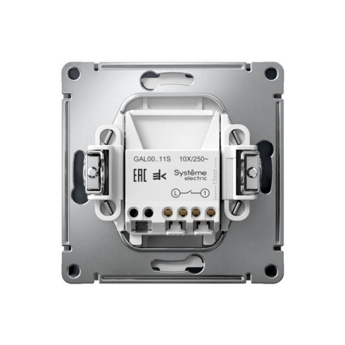 Выключатель 1-кл. ArtGallery 10AX быстрозажим. клем. механизм грифель SE GAL000711S фото 6