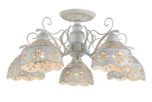 Люстра RAVENNA 5хE27 580х580х265мм потолочная метал. бел. Ritter 52513 4 фото 3