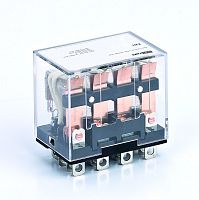 Промежуточное реле 4 конт. с LED инд. 10А 220В DC ПР-102 | код 23942DEK | DEKraft