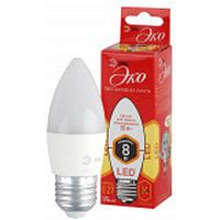 Лампа светодиодная LED B35-8W-827-E27(диод,свеча,8Вт,тепл,E27) | код Б0030020 | ЭРА